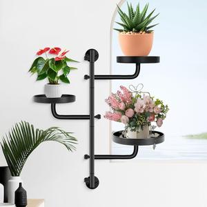 Vente en gros de grand pot de fleurs de couleur noire pour décoration de mariage pot de fleurs pour hôtel décoratif fait à la main en vrac - Product Image 3