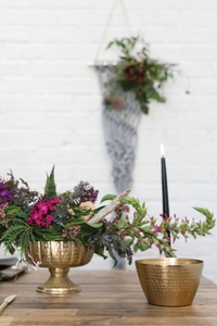 Ensemble de 2 bols à fleurs en relief dorés de qualité supérieure pour balcon et table de cuisine bol à fleurs décoratif à vendre à la main Design unique - Product Image 3
