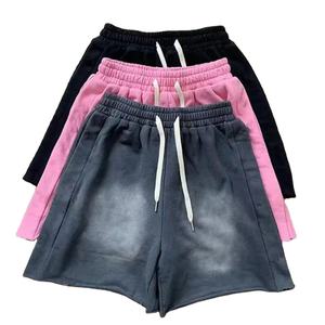 กางเกงขาสั้นผู้ชายสไตล์วินเทจ ล้างสีแบบแอซิดวอช ผ้าคอตตอนหนานุ่ม ใส่สบายสำหรับฤดูร้อน สตรีทแวร์ขายดี รับทำโลโก้ตามสั่ง สั่งซื้อจำนวนมากได้ - Product Image 1