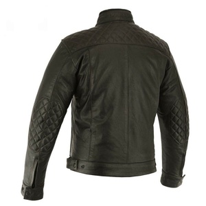 Veste de moto en cuir noir de haute qualité Veste de motard Veste de course en cuir véritable véritable Vestes de course pour hommes - Product Image 5