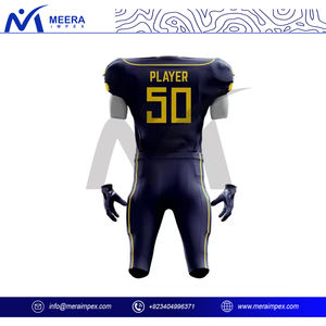 Uniforme de fútbol americano para hombre, impresión por sublimación personalizada, nombre y logotipo del jugador, 100% poliéster, ropa de fútbol personalizada - Product Image 4