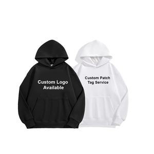 Sweats à capuche et sweat-shirts à logo brodé en coton/polyester pour hommes Impression numérique surdimensionnée en polaire épaisse - Product Image 1