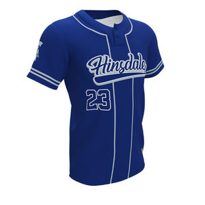 Maillot de baseball à fines rayures avec logo personnalisé 100% polyester respirant antibactérien maillot de baseball unisexe adulte à séchage rapide - Product Image 5