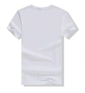 เสื้อยืดผ้าฝ้ายแขนสั้นสำหรับผู้ชายเสื้อยืดสีขาวล้วนโลโก้ OEM - Product Image 6