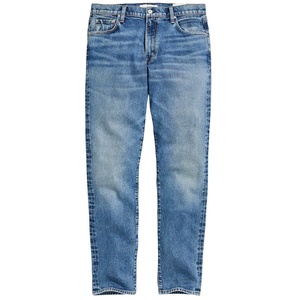 Jean baggy pour homme de haute qualité, coupe droite, jambe large, effet usé, style streetwear hip-hop, grande taille, en denim - Product Image 1