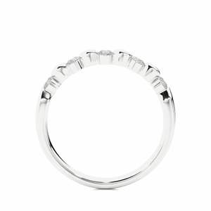 Bague demi-éternité en forme de diamant taille ronde pour femmes - Product Image 3