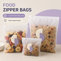 Sachet refermable personnalisé en PE de qualité alimentaire avec fermeture éclair coulissante pour fruits secs, snacks, granola, lait, aliments pour animaux, nouilles, huile d'olive