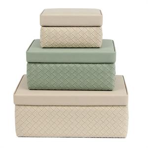 กล่องใส่เครื่องประดับเรซิ่นพรีเมียม ทำมือ เป็นมิตรกับสิ่งแวดล้อม กล่องของขวัญเครื่องประดับทำมือจากผ้าและเรซิ่น - Product Image 1