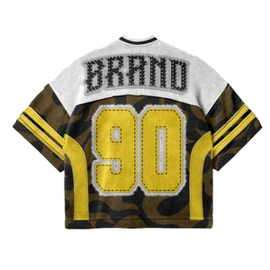เสื้อฮิปฮอปสตรีทแวร์ทรงบ็อกซี่สำหรับผู้ชาย ปี 2025 ชุดยูนิฟอร์ม 7V7 พิมพ์ลายแบบซับลิเมชั่น ไซส์พลัส ผู้ใหญ่ ผ้าสแปนเด็กซ์/คอตตอน/ใยไผ่ - Product Image 3