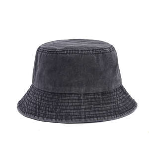 Chapeaux de seau personnalisés de haute qualité Style lavage à l'acide bouton de broderie solide déchiré fournisseur professionnel de haute qualité bas quantité minimale de commande - Product Image 1