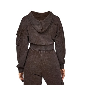 Survêtement Respirant Écologique Lavé à l'Acide Solide Personnalisé pour Femmes Marque Privée Léger 2026 Tendance Ensemble de Deux Pièces - Product Image 6