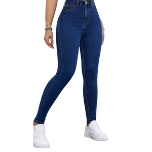 Exclusivos Jeans de Mezclilla Elásticos y Transpirables de Cintura Alta para Mujer, Talla Grande, Corte Ajustado, Pierna Recta, Sexy, Casual, Premium, Exportación BD - Product Image 2