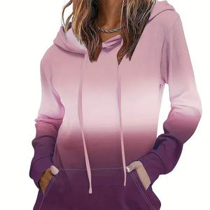 Sudadera con capucha de otoño para mujer, Sudadera con capucha informal degradada, Sudadera con capucha creativa, ropa de calle a juego, patrón de letras, Sudadera con capucha de alta calidad - Product Image 6
