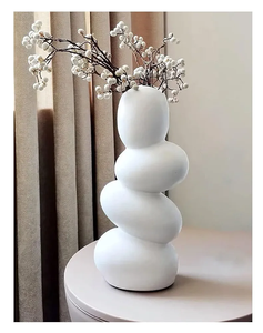 Vente chaude Style Européen Vase En Céramique Forme D'oeuf Vase Abstrait De Luxe En Céramique Vase À Fleurs pour La Maison et Hôtel Décoration 2025 - Product Image 1