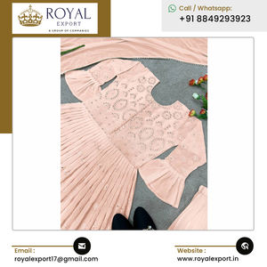 Dernier arrivage créateur de mode de luxe Set de palazzo en fausse georgette Kurti avec broderie à prix compétitif - Product Image 5