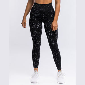 2024 Custom Sports <b>Leggings</b> for Women High-Waisted Spandex Yoga Wear Solid <b>Pattern</b> Fitness <b>Leggings</b> Mid-Waist Type - Product Image 2