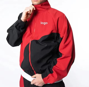Conjuntos de gimnasio unisex transpirables de nailon para entrenamiento, venta al por mayor, chándales personalizados para hombre y mujer con cremallera, contraste de color para uso doméstico - Product Image 2