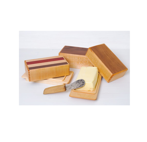 Boîte à beurre en bois personnalisée haut exigeant Cadeau d'anniversaire de mariage Récipient à beurre en bois à moindre coût - Product Image 4