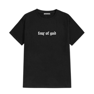 T-shirt de fitness hip-hop pour homme Fear God, col rond, manches courtes, coupe ample, jersey 280 grammes, respirant, logo imprimé en sérigraphie - Product Image 1