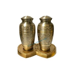 Aluminio Chapado en plata Fundido Flores y hojas de lujo modernas Diseñador Grabado láser Memorable Seres queridos Recuerdo Cenizas Urnas - Product Image 3