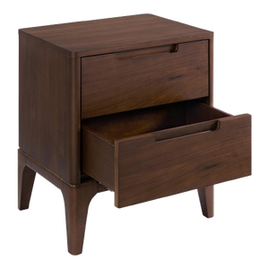 Liam Two-Drawer Modern Solid <b>Oak</b> Wood Nightstand for Bedroom Apartment Furniture - Product Image 4