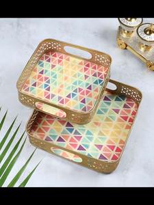 Plateau de service en acier inoxydable de forme artistique moderne, parfait pour les dîners d'élite et les présentations gastronomiques - Product Image 3