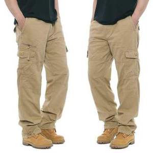 Pantalon cargo pour homme personnalisé, élégant, durable, fonctionnel, idéal pour les vêtements de plein air, le travail et les tenues décontractées, toutes conditions, kaki - Product Image 4