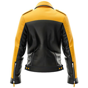 Veste de moto d'hiver en peau de vache noire de haute qualité pour hommes col montant conception personnalisée plusieurs poches imperméable coupe-vent - Product Image 2