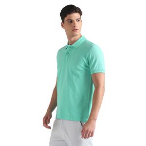 Chemise à manches courtes pour homme, personnalisée, de marque propre, en polyester tricoté, à séchage rapide, motif imprimé, style décontracté et uni, idéale pour le golf. - Product Image 3
