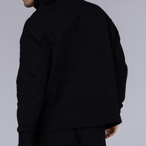 Sweat à capuche mi-zippé bio pour homme en molleton de coton, sweat-shirts personnalisés à capuche, pulls oversize à capuche - Product Image 6