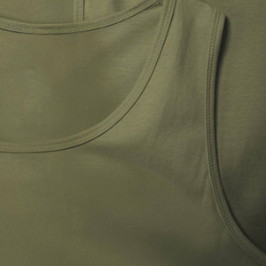 Tanque para hombres 100% algodón lavado a máquina de alta calidad suelto de gran tamaño sin mangas diseño de logotipo personalizado TANQUE DE Color sólido para hombres - Product Image 5