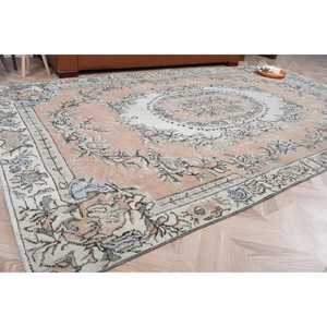 Tapis turc vintage 5,6x9,6 pi (172x292 cm), tapis persan brun - Product Image 1