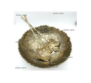 Bol décoratif en aluminium au design tendance, de la plus haute qualité, en forme de feuille, pour collations et dattes, au prix le plus bas - Product Image 4