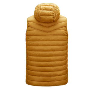 Gilet matelassé pour homme avec logo personnalisé, léger, sans manches, chaud pour l'hiver, veste à capuche respirante, veste matelassée brillante - Product Image 2