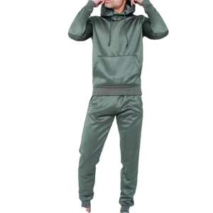 Conjunto Deportivo Personalizado para Hombre con Sudadera con Cremallera y Pantalones Deportivos Super Ajustados, Transpirables, 100% Algodón, para Invierno, Talla Grande - Product Image 1