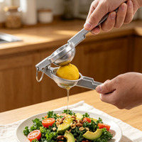 Citruspers van aluminiumlegering, heavy-duty, handmatig, voor citroen, limoen en sinaasappel, geschikt voor restaurants en bars