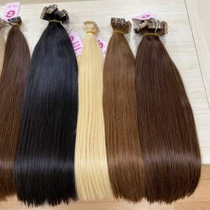 Cinta en cabello virgen vietnamita, vendedores de cabello virgen vietnamita, cutícula alineada, cabello humano sin procesar, suave - Product Image 6