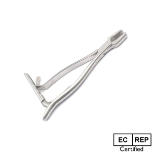 Pinzas de sujeción ósea profesionales de fabricación manual, curvadas, de alta calidad, de acero inoxidable japonés 410, instrumentos quirúrgicos con certificación CE - Product Image 5