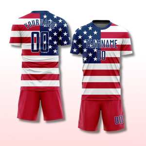 Uniformes de Fútbol Personalizados, Camisetas y Pantalones Cortos, Equipación de Fútbol con Impresión Digital, 100% Poliéster, Tallas Grandes - Product Image 1