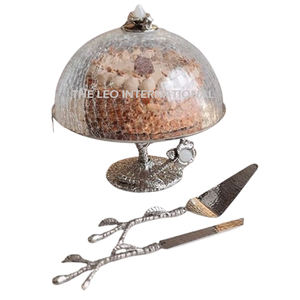 Rama de árbol chapada en oro Diseño de forma redonda Soporte para pastel Metal de aluminio Calidad Premium Fiesta Soporte para pastel de cumpleaños - Product Image 5