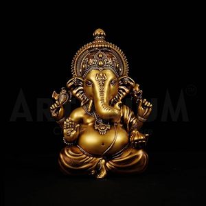 Statue en laiton de Ganesha Murti faite à la main la plus vendue pour les cérémonies religieuses et la décoration festive disponible au prix d'usine - Product Image 3