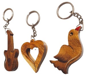 Porte-clés en bois personnalisé, imprimé et gravé avec un nom, Noël, mignon, populaire, objet de décoration d'intérieur vierge - Product Image 3