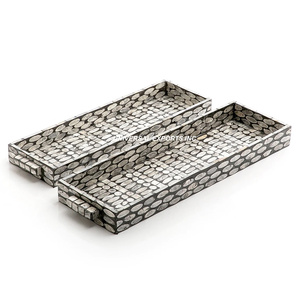 Bandeja de chocolate de madre perla de diseñador, última llegada, plato de servicio hecho a mano, bandeja de servicio de madera con estilo clásico - Product Image 3