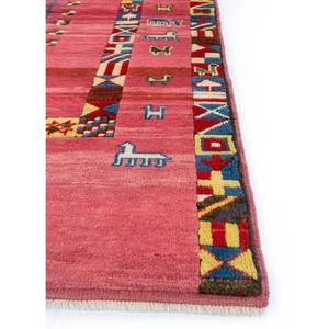 Tapis en laine noués à la main Nuray, géométriques, 9x12, pour salon, chambre, couloir, rectangulaires, abstraits, coloris orange et rouge - Pae-255 - Product Image 4