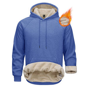 TOP Qualité Polyester et Coton Polaire Couleur Unie Hommes Hoodies Pull À Capuche Chaud Confortable Respirant Hoodies Pour Hommes - Product Image 1