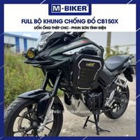 Protector de Manillar Superior e Inferior Antivuelco para Motocicleta CB150X, Brazo Oscilante de Alta Calidad, Procesado con CNC, M-Biker Vit Nam, Hecho en Vietnam