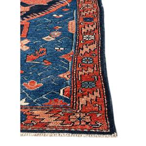 Aalam Hand Knotted Wool Rugs in <b>Red</b> & Orange Pae-5413 Medallion Pattern for Home Use - Product Image 4
