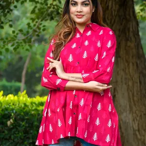 Cotton Printed Shirt For Girls And Women