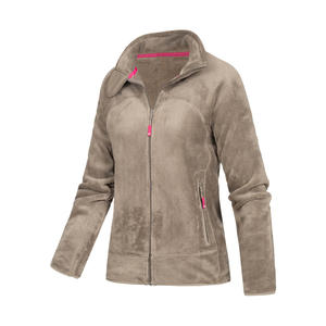 Chaqueta de Forro Polar Suave y Cálida con Cuello Alto y Cremallera para Mujer, Estilo Clásico, Ajuste Holgado, Ropa de Invierno Cómoda - Product Image 3