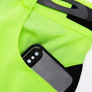 Shorts de cyclisme pour homme vert fluo, séchage rapide, color block, polyester et nylon, coupe classique, longueur courte, vêtements de vélo pour adulte - Product Image 5